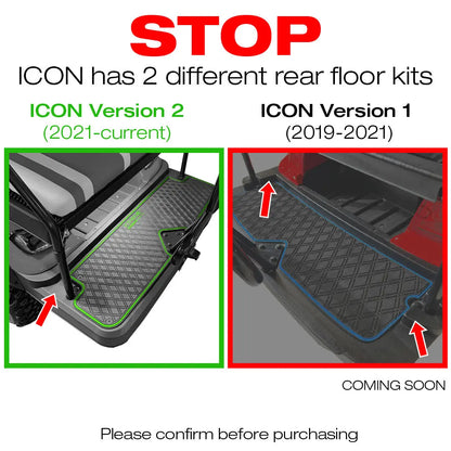 The Xtreme Mats PRO Series Rear Facing Foot Rest for the ICON Version 2 model. 