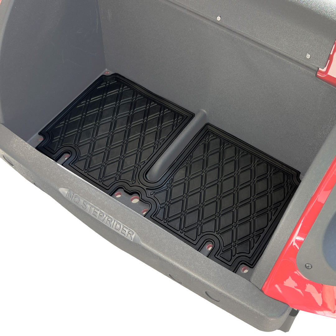 All black- The Xtreme Mats PRO Series Mat for TXT, Liberty, Cushman, or S4 golf carts. 