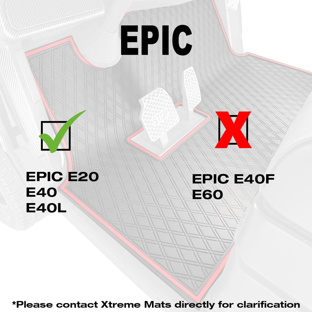 All Black - EPIC Compatible Golf Cart Floor Mat 