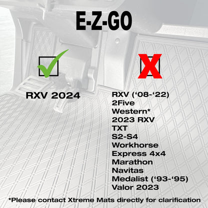 **PRE-ORDER NOW** E-Z-GO RXV (2024+) / Valor (2024+) Golf Cart Floor Mat