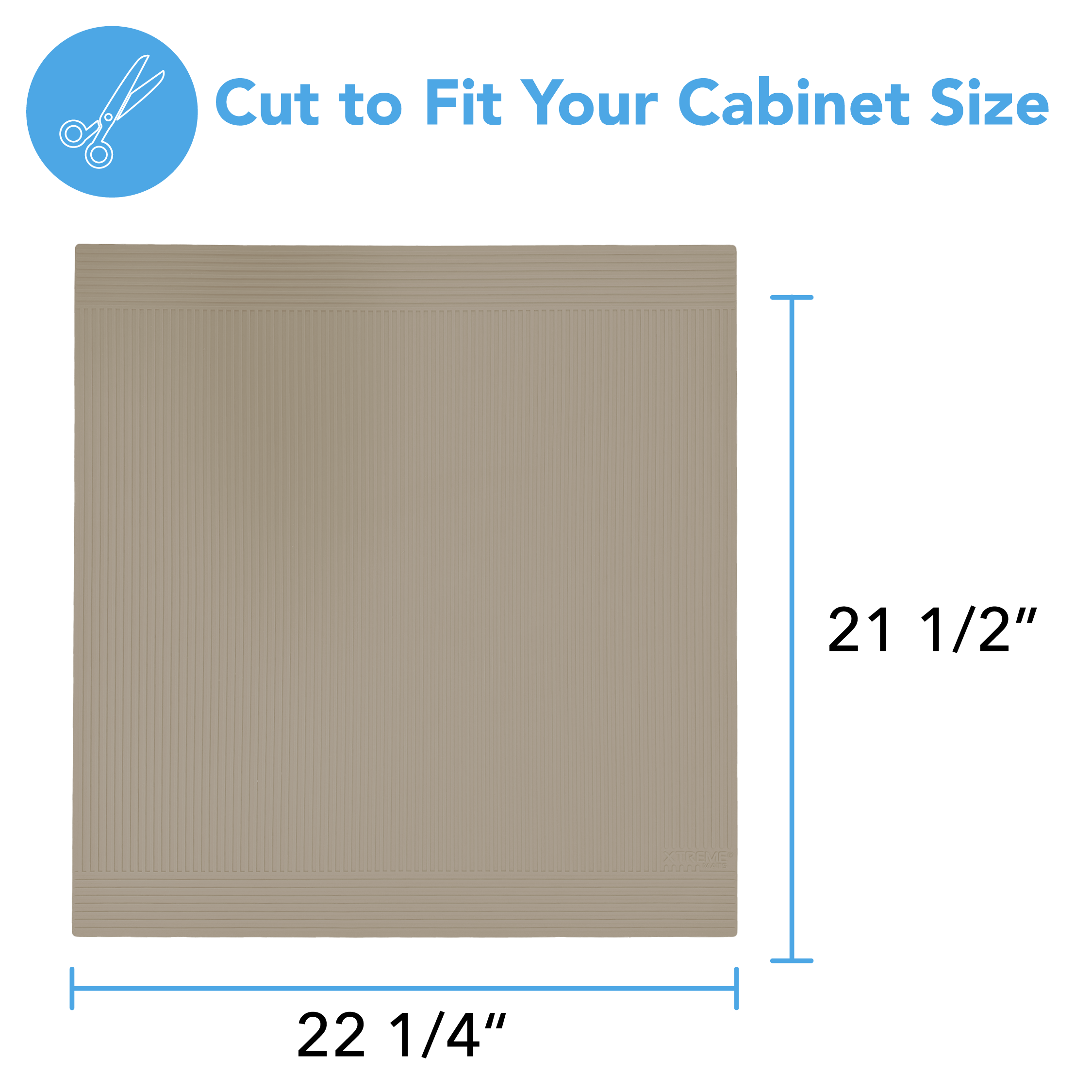 Beige Color - Drawer Liner Trimmable Mat – Non-Slip, Easy-to-Cut, and Durable Protection for Drawers and Shelves 