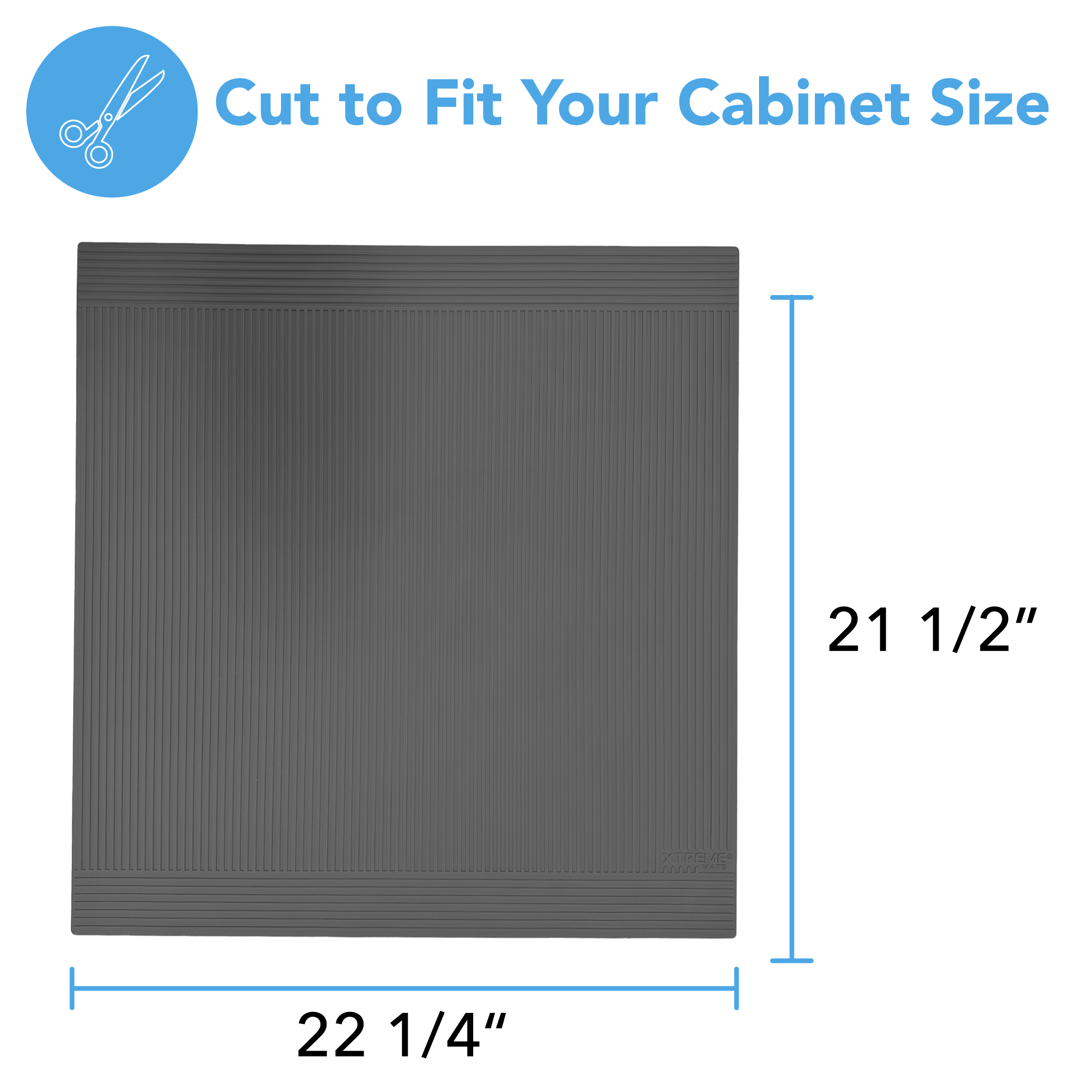 Grey Color - Drawer Liner Trimmable Mat – Non-Slip, Easy-to-Cut, and Durable Protection for Drawers and Shelves 