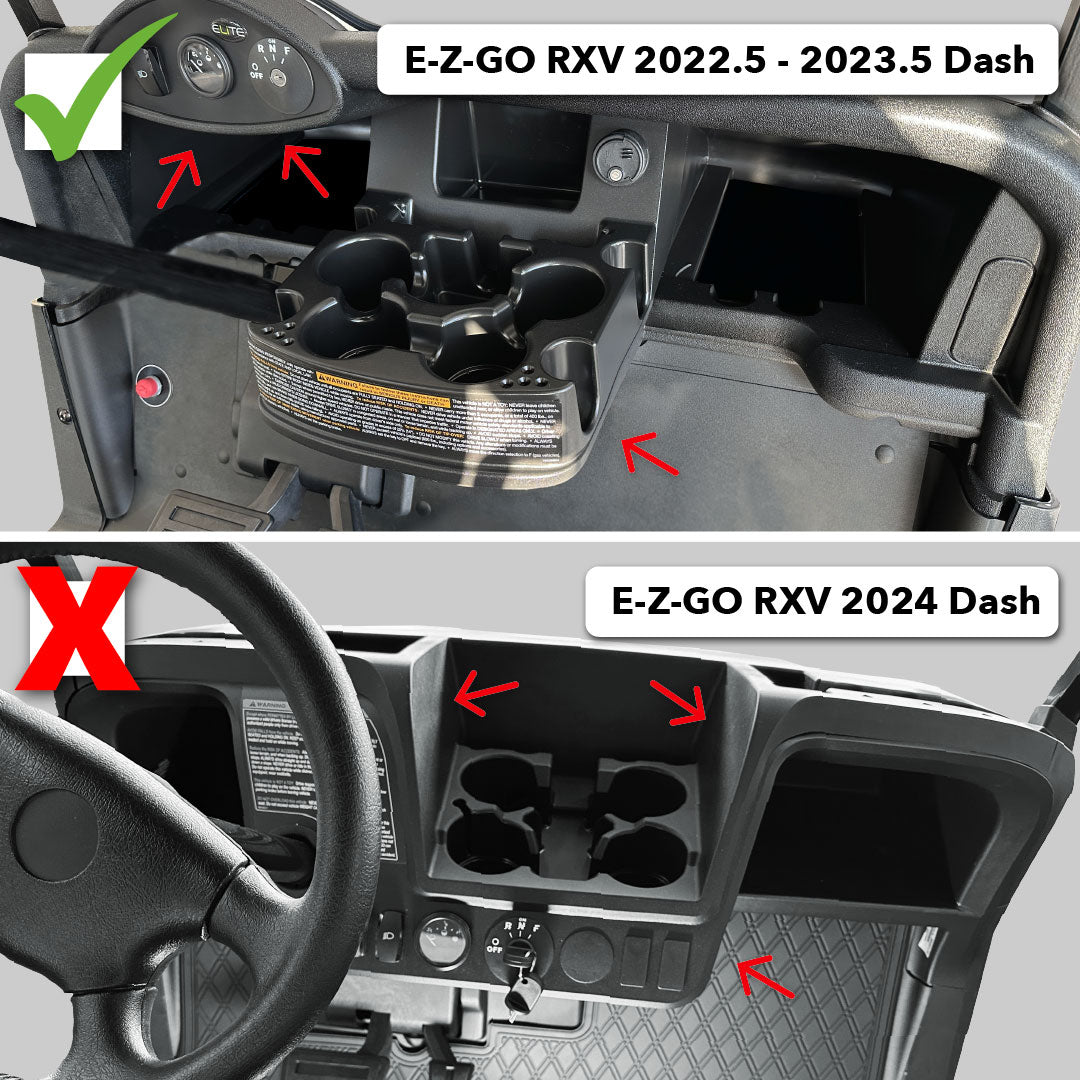 Grey trim- E-Z-GO RXV Dash Mat - Fits RXV Trims (2009 - 2022) - PRO Series 