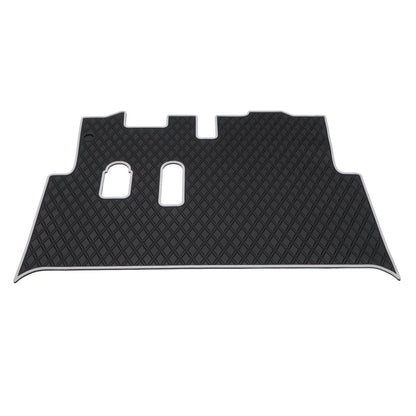 Grey trim- E-Z-GO golf cart floor mat black diamond design with red trim full coverage 