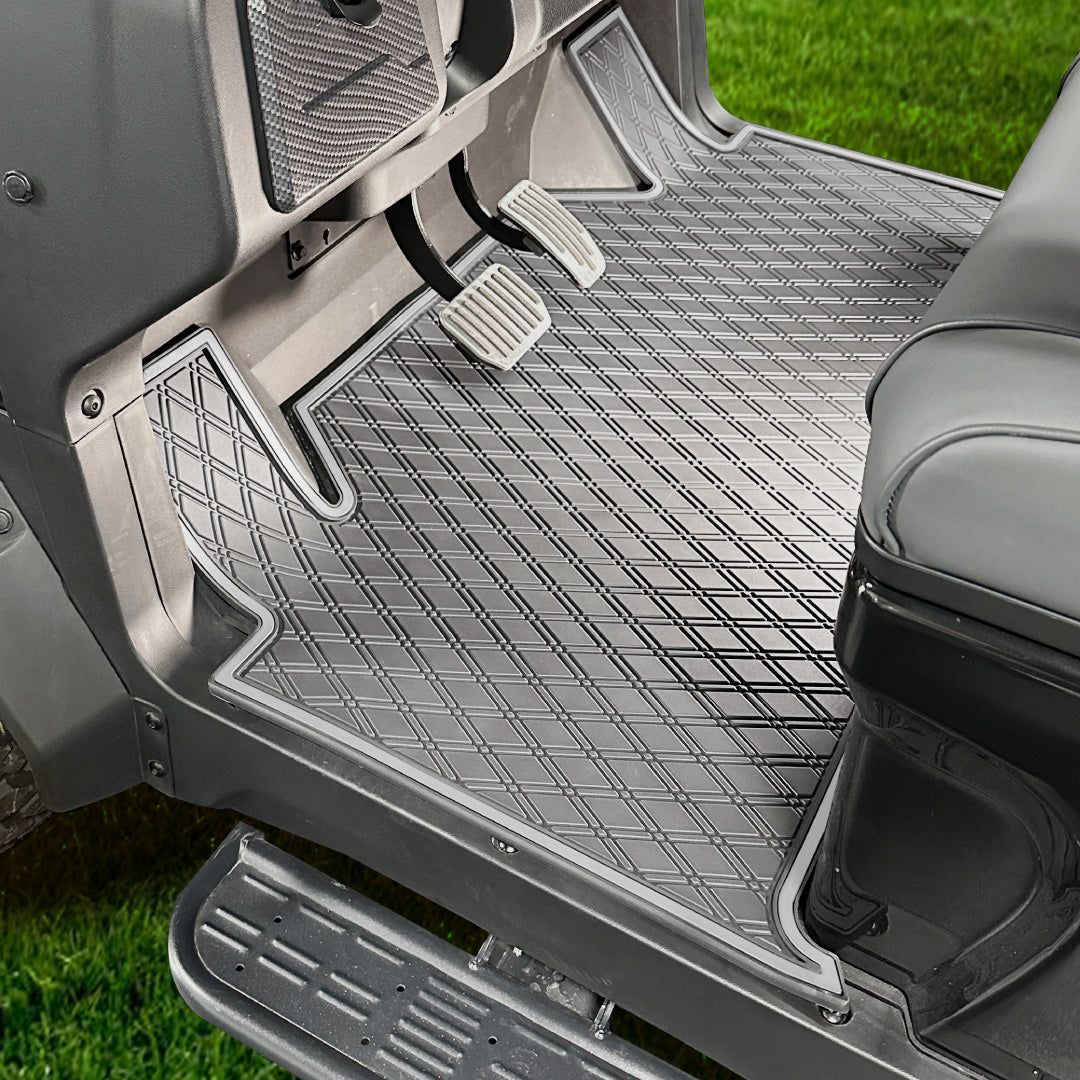 Grey Trim - Denago EV Rover XL Golf Cart Floor Mat 