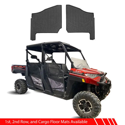 SMARTLINER Custom Fit Floor Liners For 2018-2024 Polaris Ranger Crew 1000 (6 Seater)