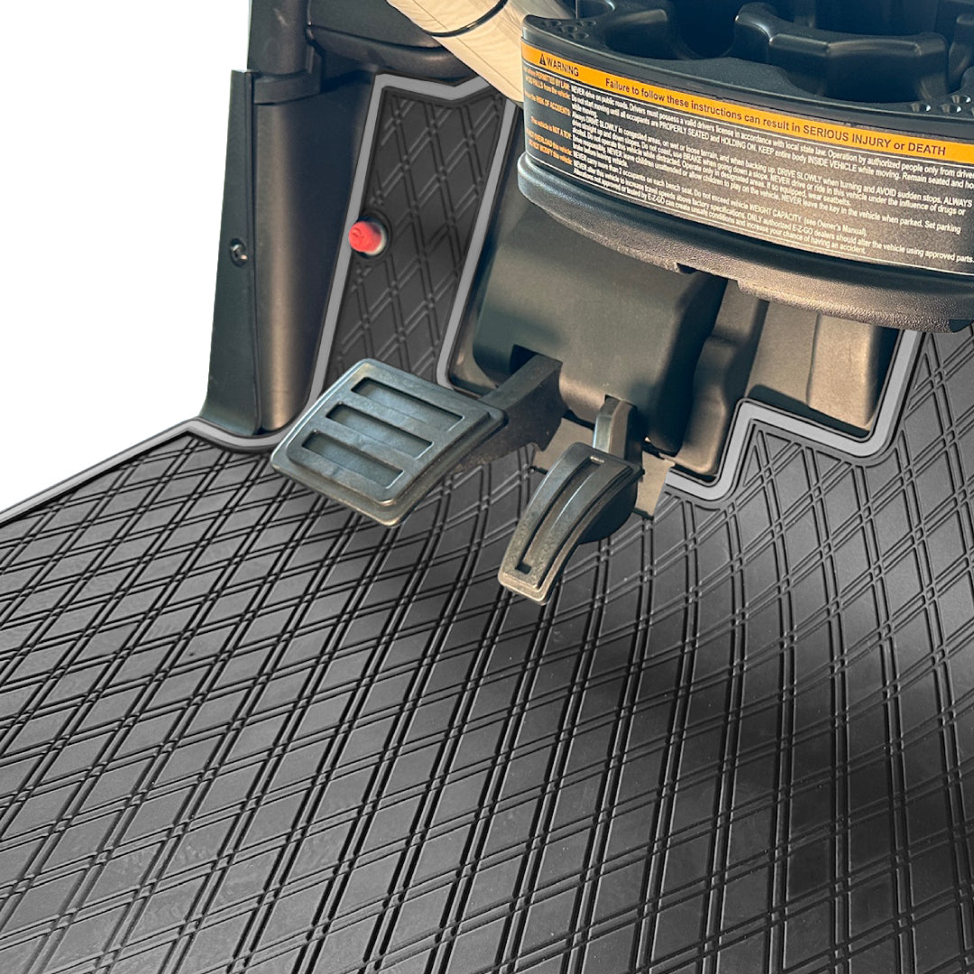 Grey Trim - E-Z-GO RXV / Valor (2023) Golf Cart Floor Mat #trim-color_grey-trim