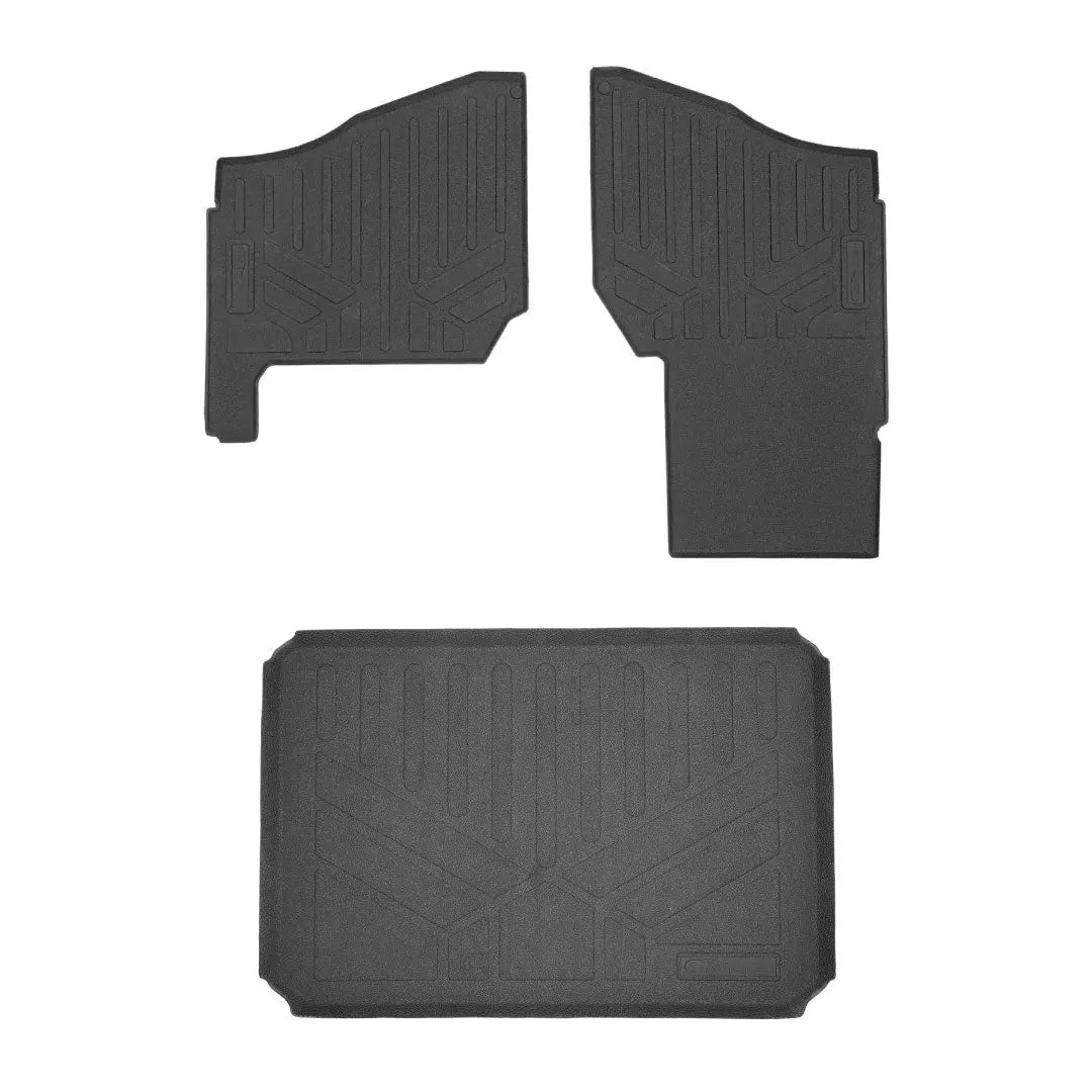 SMARTLINER Custom Fit Rugged Rubber Floor Liners For 2018-2024 Polaris Ranger XP 1000 ( 3 Passenger Models)