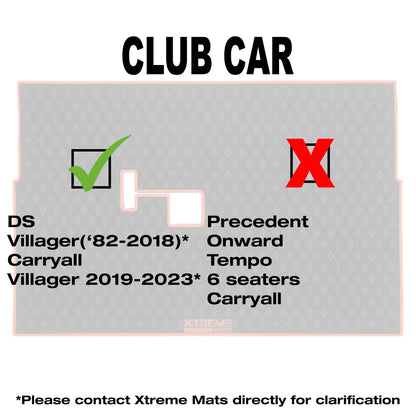 Xtreme Mats- club car ds black- Club Car DS Floor Mat - Fits DS (1982-2013) / Villager (1982-2018) 