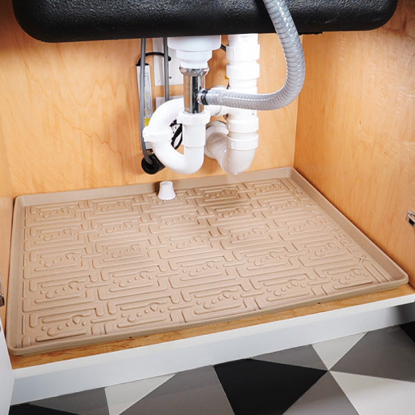 Beige Under Sink Cabinet Mat #color_beige