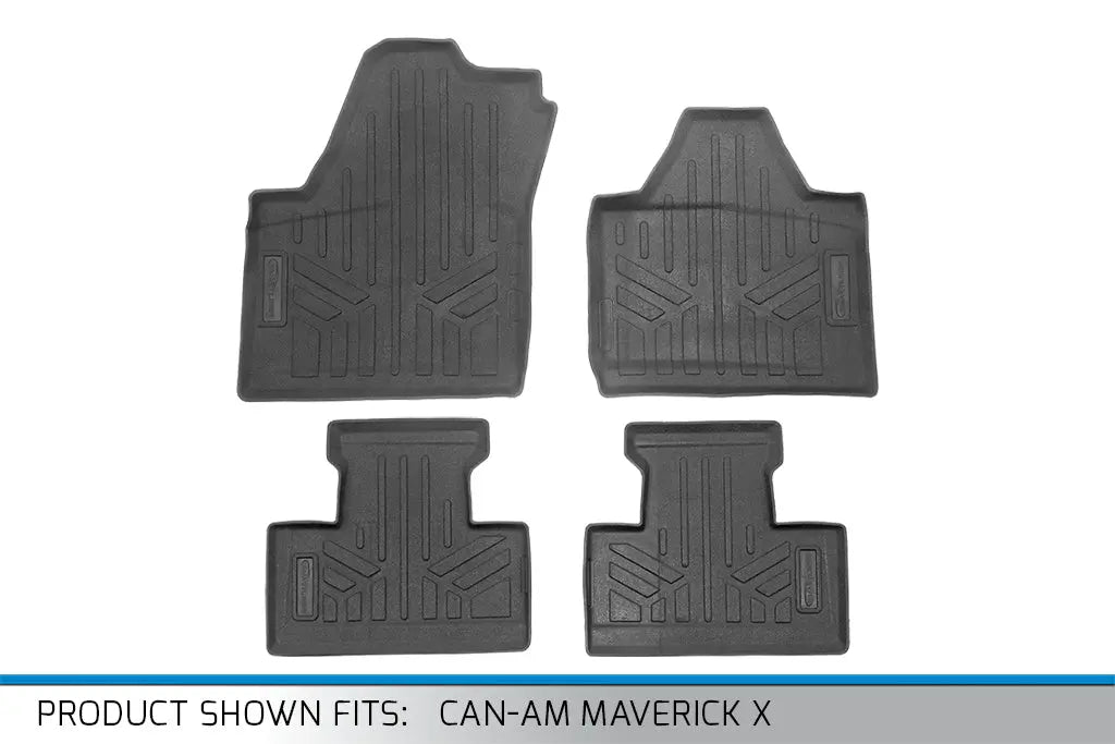 Custom Fit Rugged Rubber Floor Liners For 2019-2024 Can-Am Maverick X UTV SXS Liner/floor mat/ bedliner/ Mat Set/ Rugged Rubber/Second Row