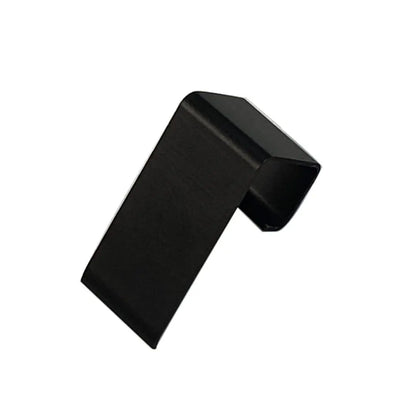 single black aluminum clip