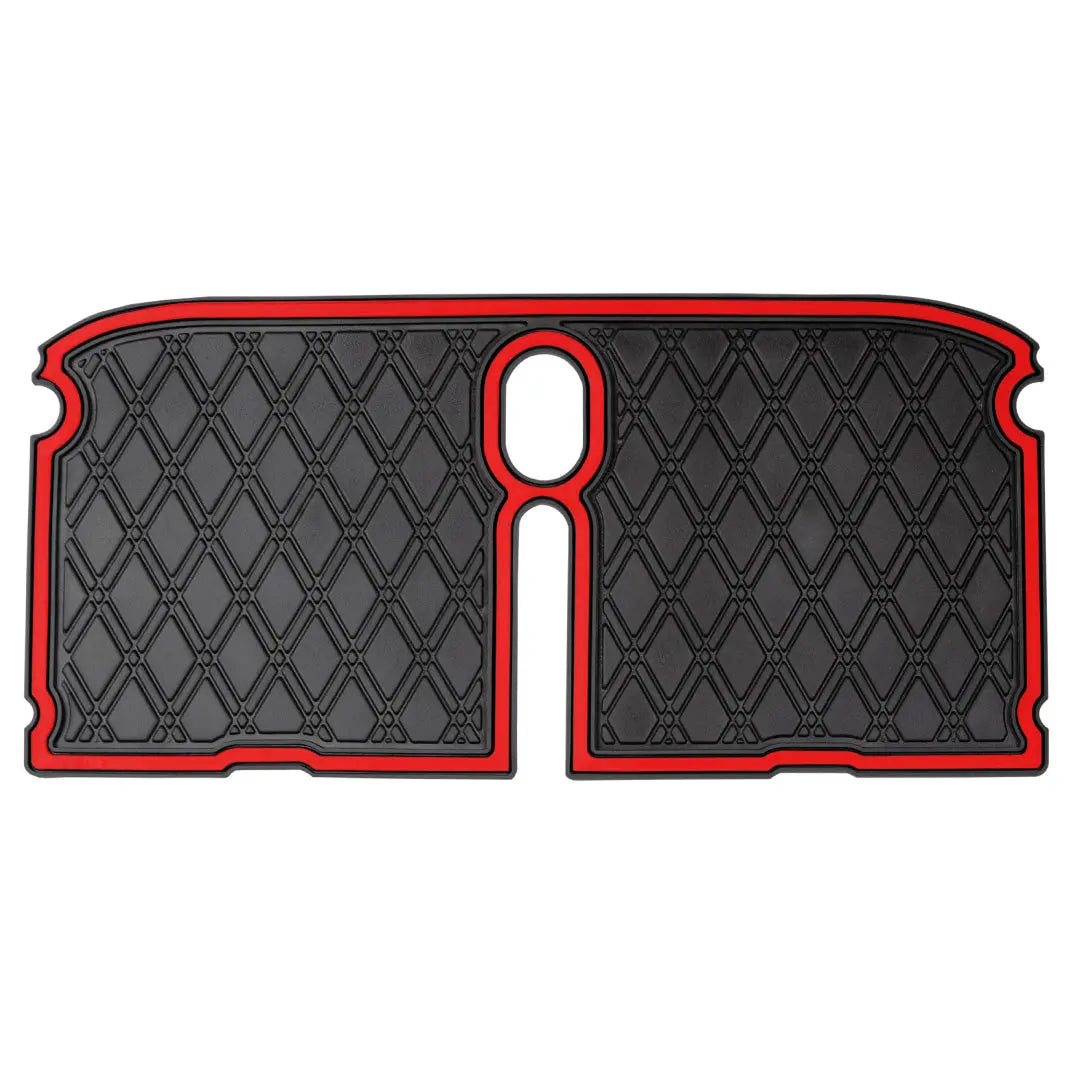 Red trim- The Xtreme Mats PRO Series Bag Well Mat for RXV golf carts.