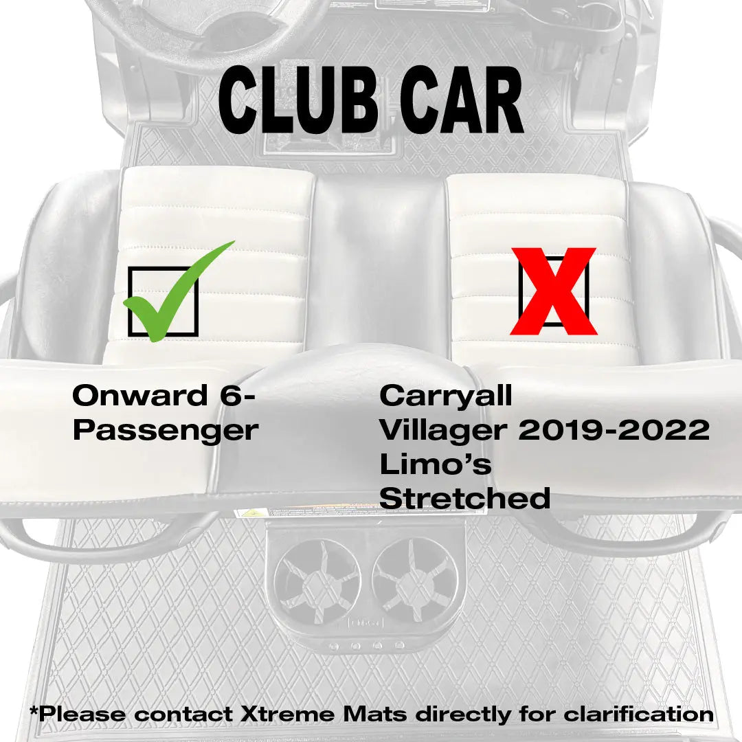 Xtreme Mats Club Car Golf Cart Mat Full Coverage Floor Liner - Fits Club Car Models Precedent (2004-2022)/onward & Tempo (2017-2022)/villager 