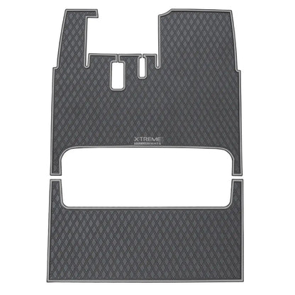 Grey trim- ICON Compatible Floor Mats SET - 1st & 2nd Row Mats - Fits ICON i40F, i40FL, i60, i60L - PRO Series 