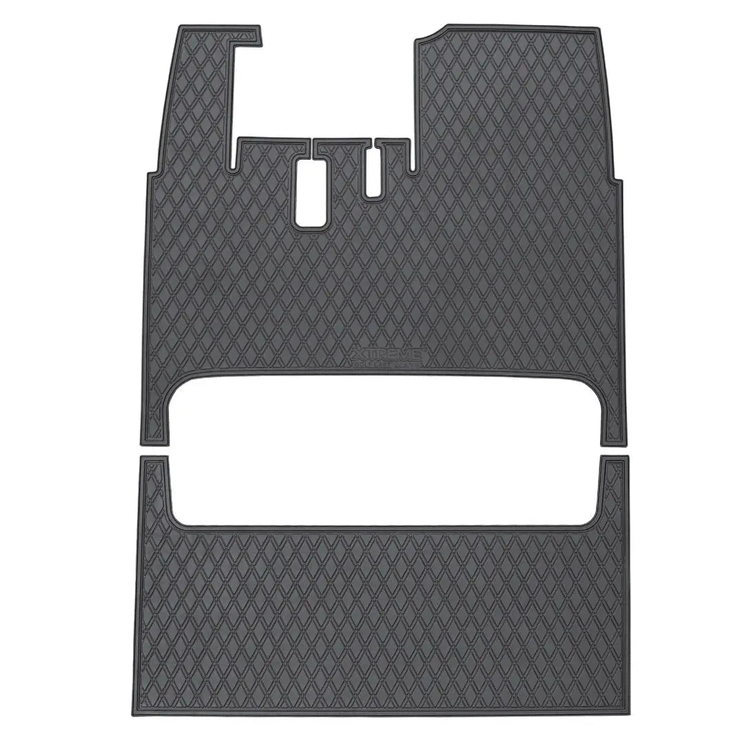 All black- ICON Compatible Floor Mats SET - 1st & 2nd Row Mats - Fits ICON i40F, i40FL, i60, i60L - PRO Series 