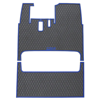 Blue trim- ICON Compatible Floor Mats SET - 1st & 2nd Row Mats - Fits ICON i40F, i40FL, i60, i60L - PRO Series 