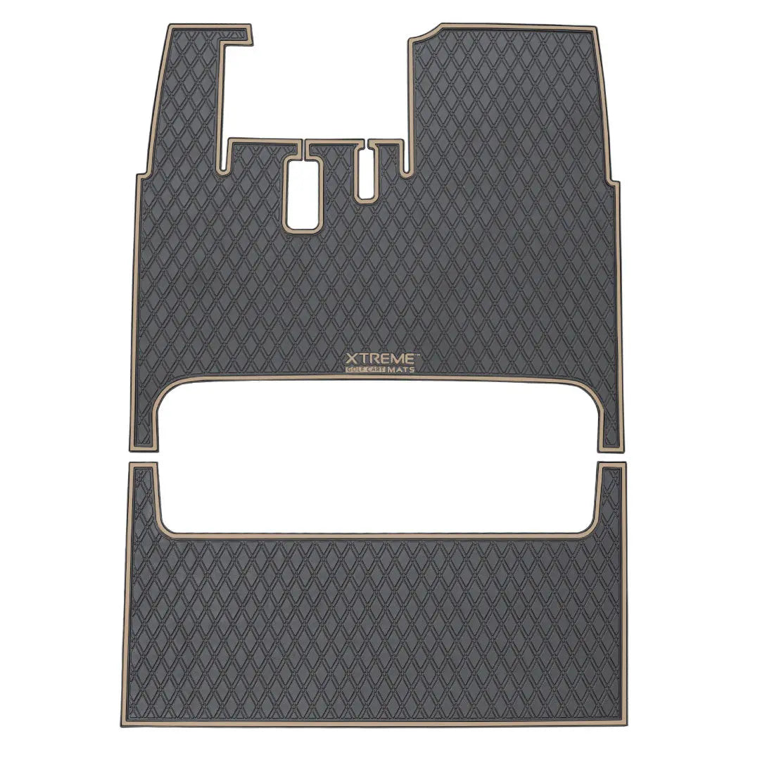 Beige trim- ICON Compatible Floor Mats SET - 1st & 2nd Row Mats - Fits ICON i40F, i40FL, i60, i60L - PRO Series 