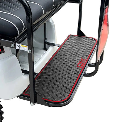 Red trim PRO Series Rear Facing Foot Rest Mat - Fits GTW Mach 1 / MADJAX / RHOX Genesis 150 / MODZ Flip4 Rear Seat Kits 