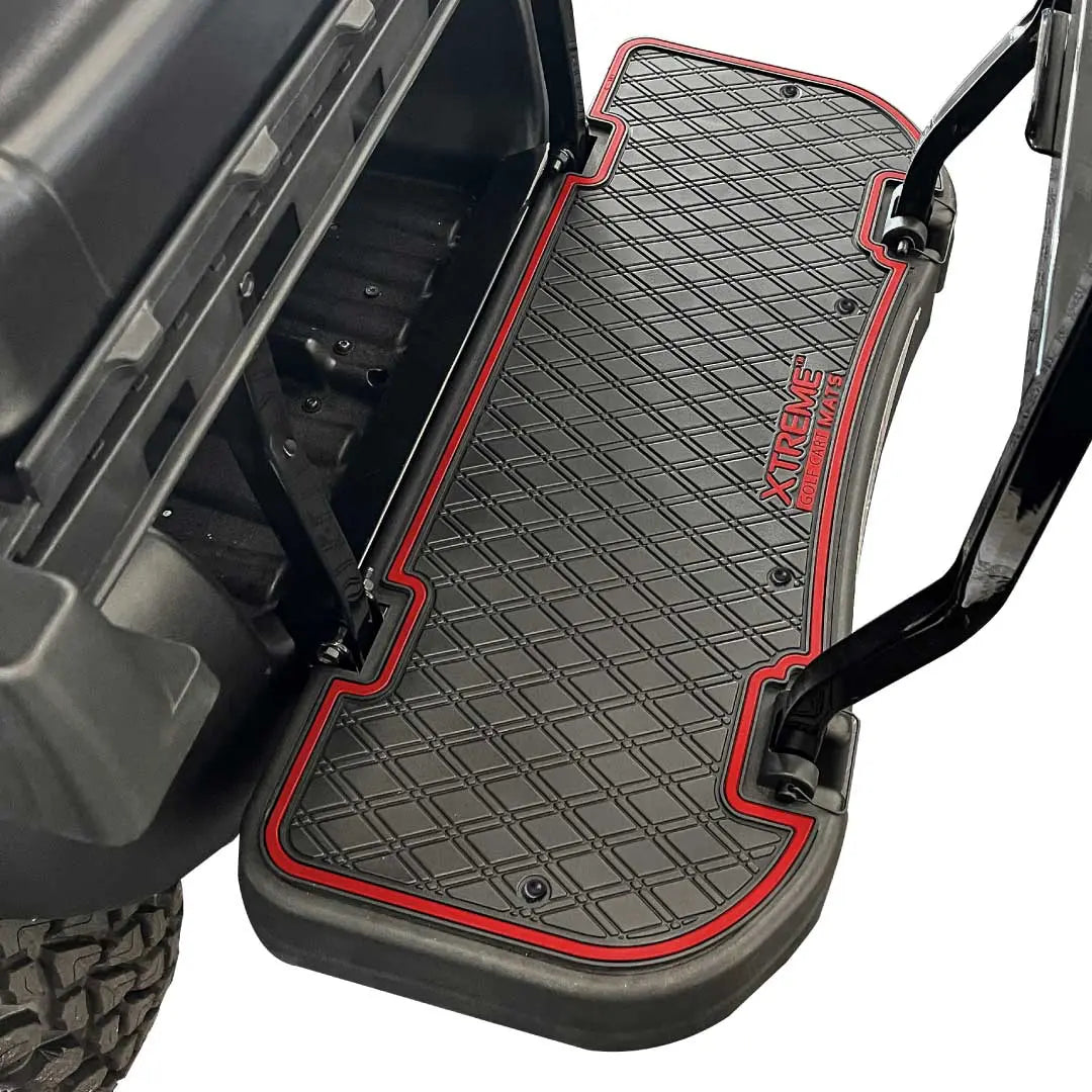 Red trim PRO Series Rear Facing Foot Rest Mat - Fits MADJAX Genesis 250/300 Rear Seat Kits #trim-color_red-trim