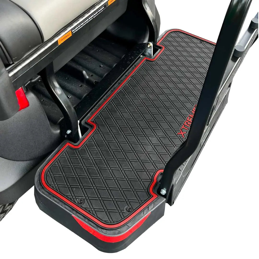 Red trim PRO Series Rear Facing Foot Rest Mat - Fits DoubleTake Max 5 and Max 6 Rear Kits #trim-color_red-trim