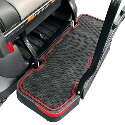 Red trim PRO Series Rear Facing Foot Rest Mat - Fits DoubleTake Max 5 and Max 6 Rear Kits 