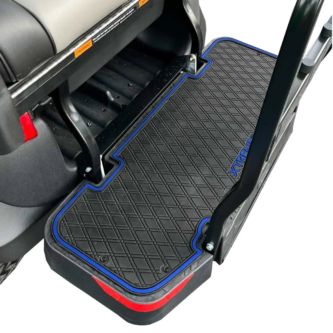 Blue trim PRO Series Rear Facing Foot Rest Mat - Fits DoubleTake Max 5 and Max 6 Rear Kits 