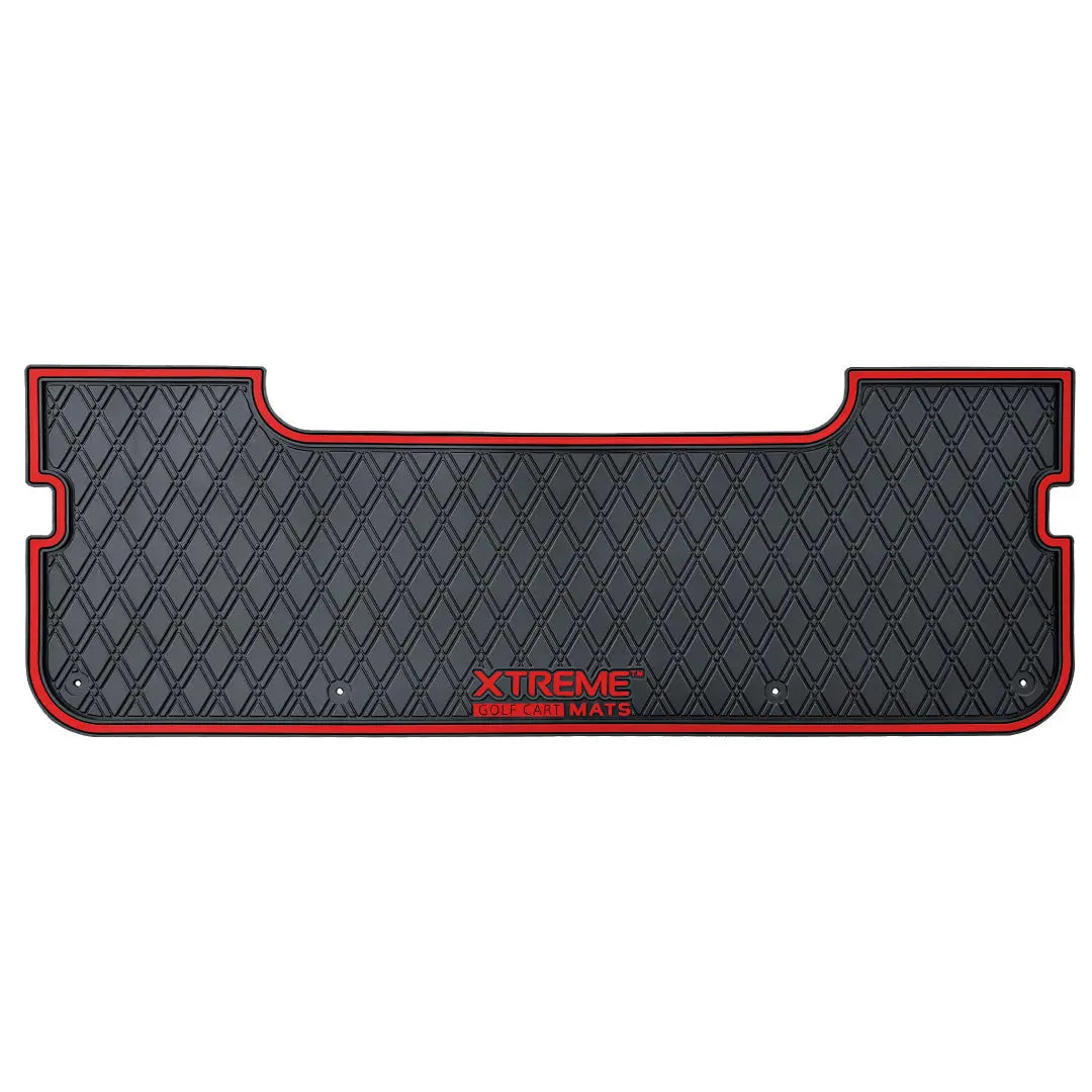 red trim The Xtreme Mats PRO Series Rear Facing Foot Rest for several golf cart models. #trim-color_red-trim