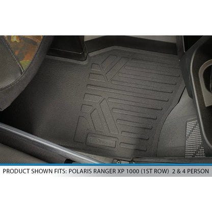 SMARTLINER Custom Fit Rugged Rubber Floor Liners For 2018-2023 Polaris Ranger Crew XP 1000 (6 Passenger Models)