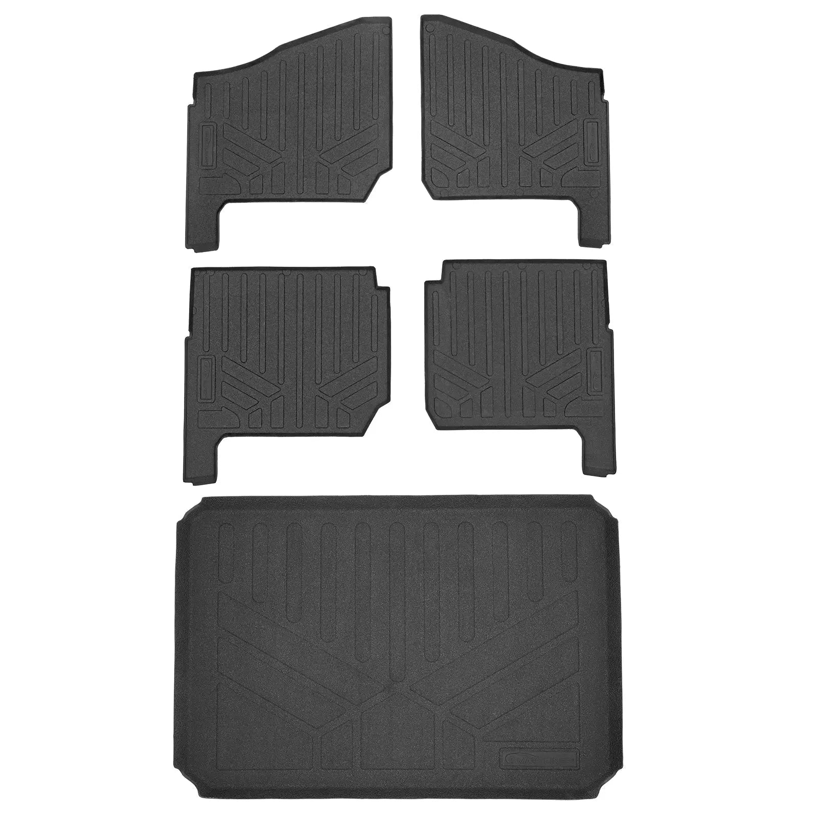 SMARTLINER Custom Fit Floor Liners For 2018-2024 Polaris Ranger Crew 1000 (6 Seater)